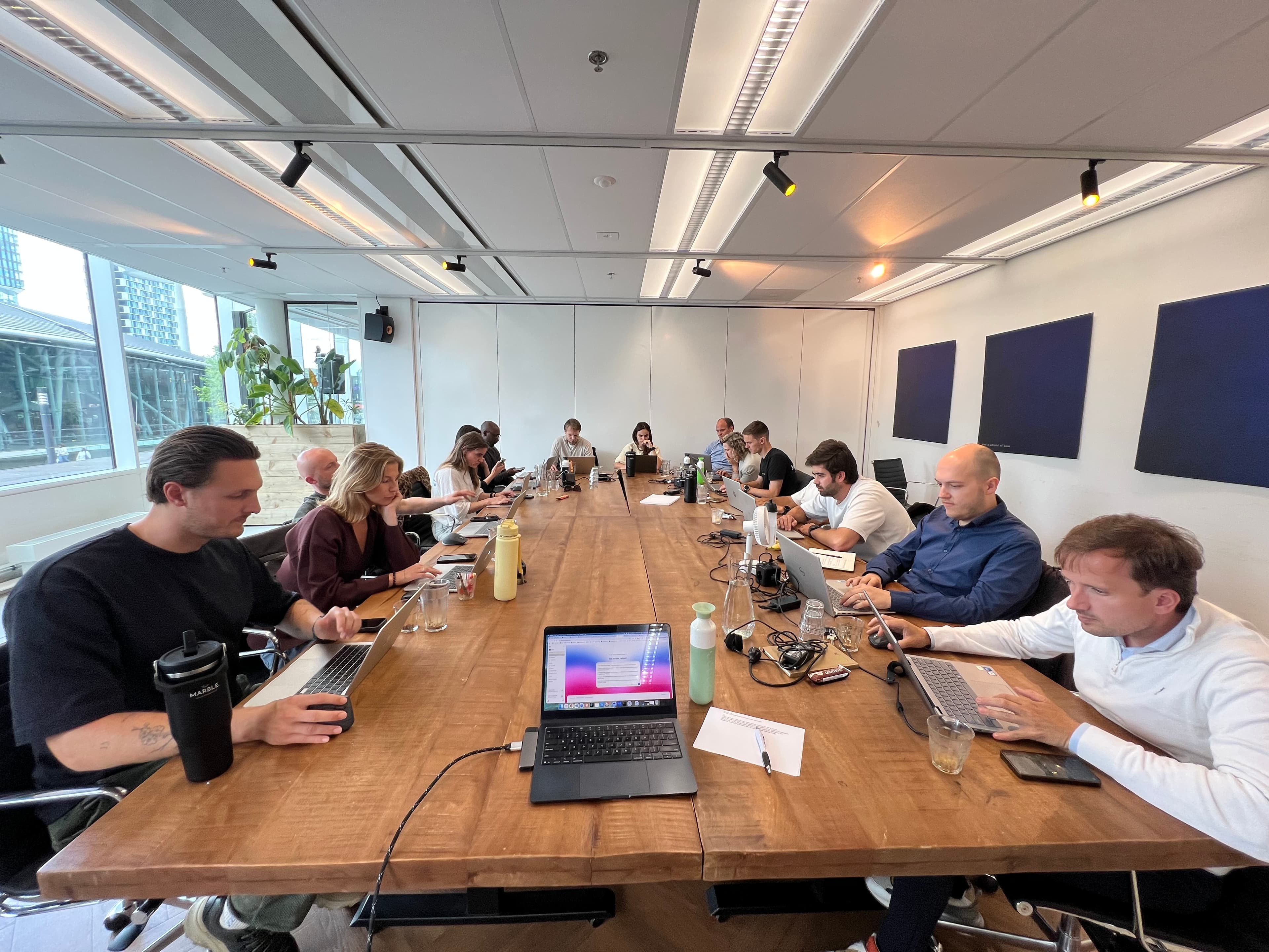 Marta Strykowska facilitating a workshop session around a conference table
