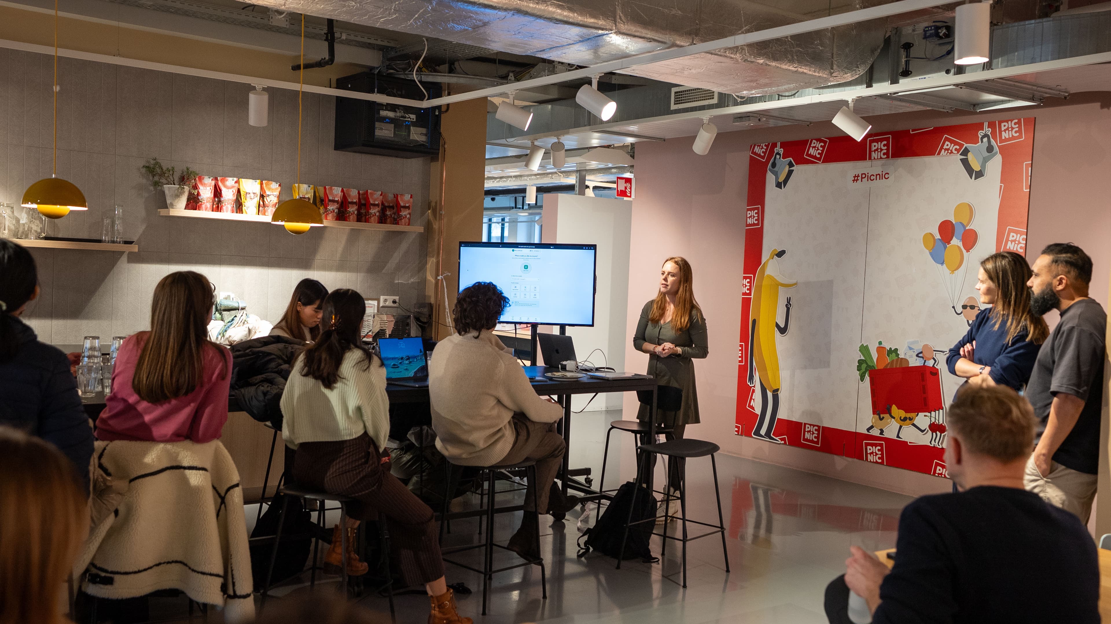 Participants presenting their prototypes at the Ladies Build With AI v0 hackathon